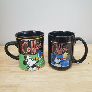 Lot of 2 Disney Theme Parks Mugs Mickey Mouse